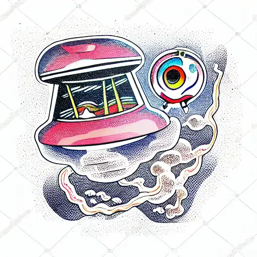 UFO tattoo design idea