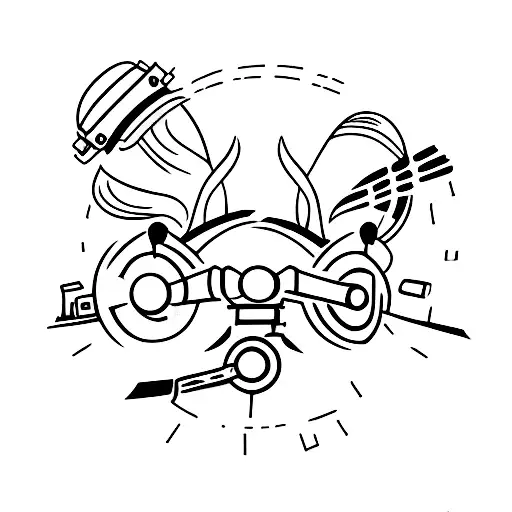 helipilot and truck driver. tattoo for couple. two tattoss In arms tattoo design idea