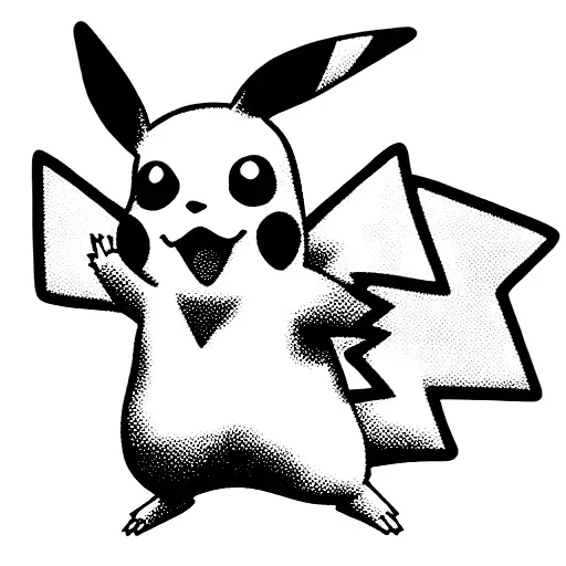 Pikachu sorprendido  tattoo design idea