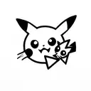Pikachu sorprendido  tattoo design idea