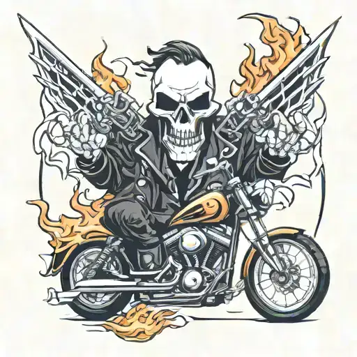 ghost rider and punisher tatto design tattoo design idea