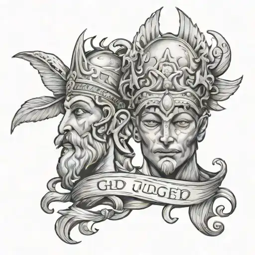 being judged by god tattoo design idea