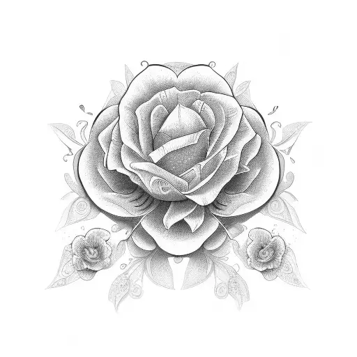 ornemental flowers  tattoo design idea