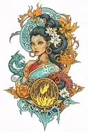 The four elements from avatar avatar avatar tattoo design idea