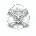 father son and holy spirit tattoo design idea