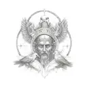 father son and holy spirit tattoo design idea