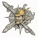 Miner Electrician tattoo design idea