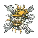 Miner Electrician tattoo design idea