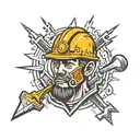 Miner Electrician tattoo design idea
