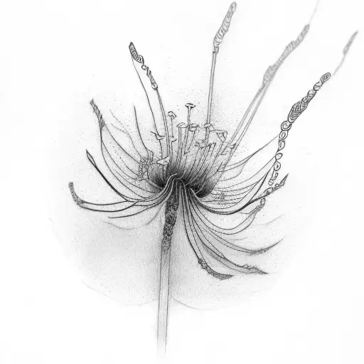 spider lily tattoo design idea