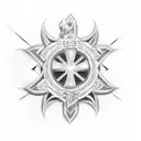 maltese cross tattoo design idea