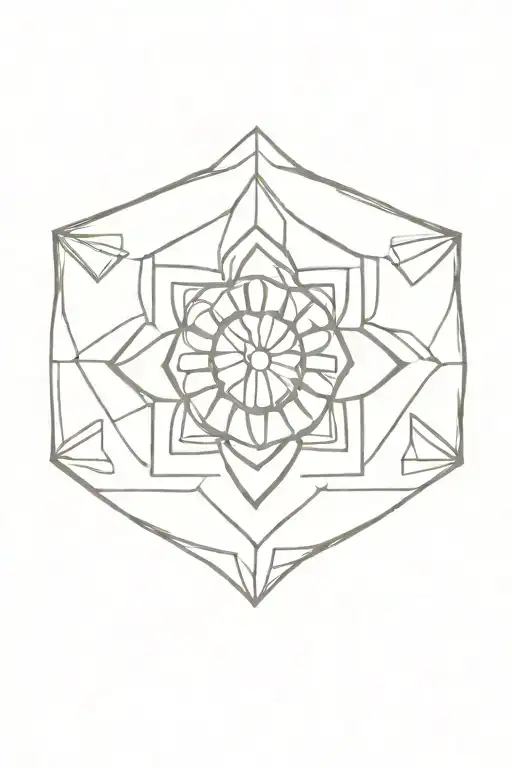 indigenous Mexican folk art tattoo design idea