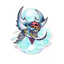among us video game  tattoo design idea