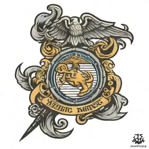 USMC logo tattoo design idea