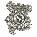 USMC logo tattoo design idea