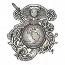 USMC logo tattoo design idea