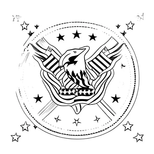 full sleeve american flag  tattoo design idea