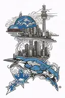 toronto bluejays skyline made tattoo design idea