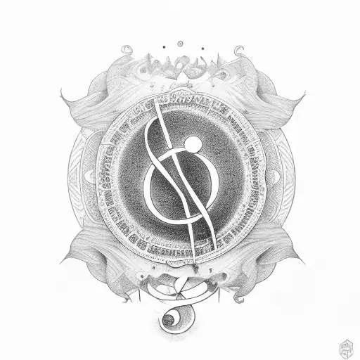 bass clef, viva tattoo design idea