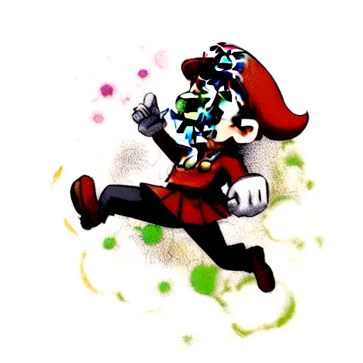 Mario bross devil tattoo design idea