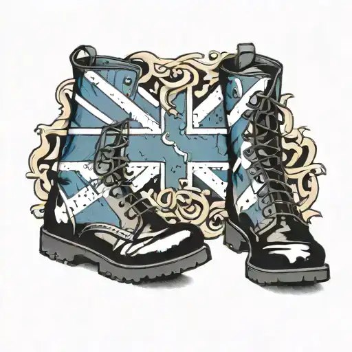 skinhead, england flag flag, Boots, Oi tattoo design idea