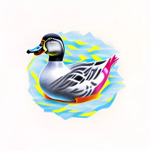 duck tape  tattoo design idea