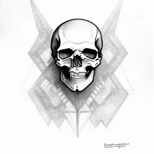 Metallica skull with the text " take a look to the sky just before you die, its the last time you Will" tattoo design idea