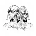 Horus and Osiris tattoo design idea