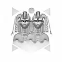 Horus and Osiris tattoo design idea