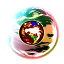 earth like atom tattoo design idea