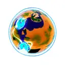 earth like atom tattoo design idea