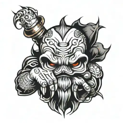 Bad Daddy top of hand tattoo design idea