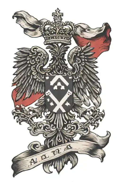 albania flags intertwined tattoo design idea