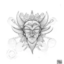 boreas wind blow  tattoo design idea