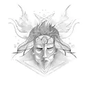 boreas wind blow  tattoo design idea