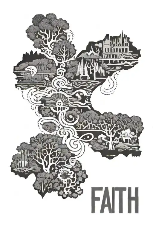 FAITH PEACE TRAVEL emancipation RELIABLE NATURE TREK TRUST WANDERLUST RESPECT TRAVEL INTELLIGENCE INSPIRATION tattoo design idea