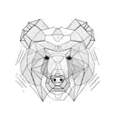 bear head tattoo design idea