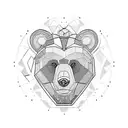 bear head tattoo design idea
