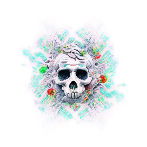head exploding with anxiety tattoo design idea
