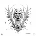 Bram socker dracula Charming vampors tattoo design idea