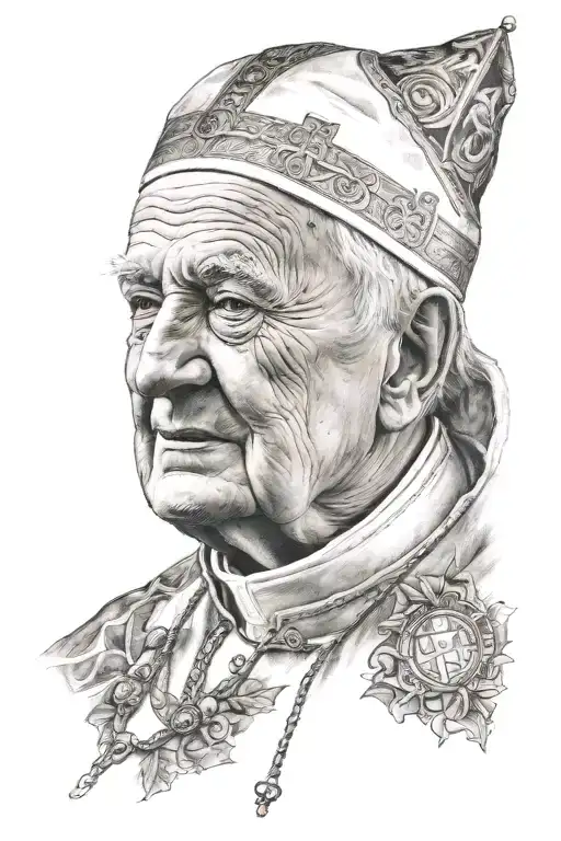 pope John Paul Ii tattoo design idea