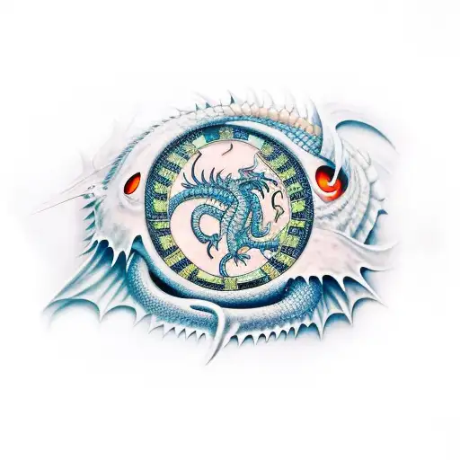 fucking dragon  tattoo design idea