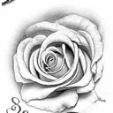 tatuagem de ramos rosas vermelhas delicadas na região do cóccix tattoo design idea