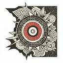 sasuke mangekyou sharingan tattoo design idea