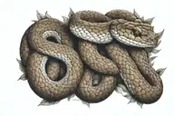 copperhead snake wrapped tattoo design idea