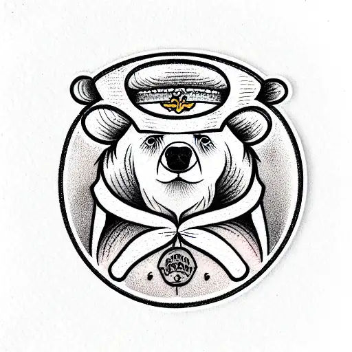 Bear tattoo design idea