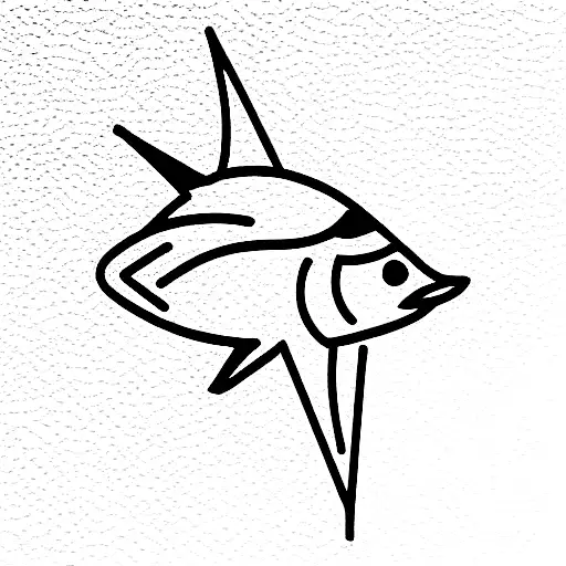 Marlin with gps coordinates  tattoo design idea