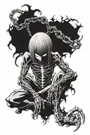 a phantom troop spider from hunter x hunter with Kurapika's chain tattoo design idea