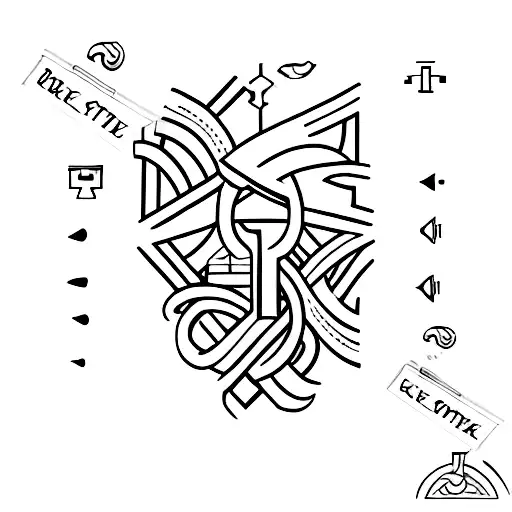 A minimalist tattoo of a key and lock symbolizing the unbreakable bond between brothers and sisters tattoo design idea