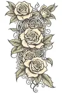 roses witchy style tattoo tattoo design idea